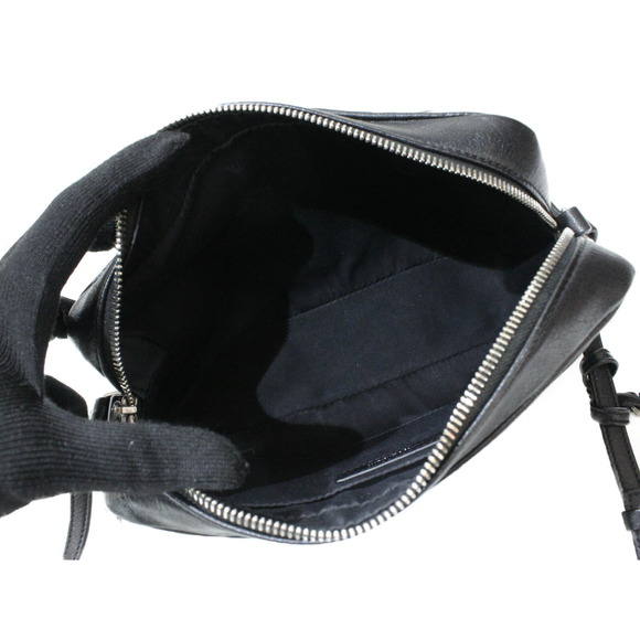 YSL Fringe Shoulder Bag Leather Black - Picture 8 of 16